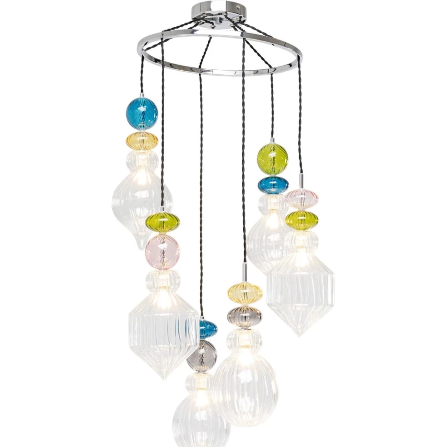 KARE Design Modern Pendant Lamp - Romantic Multi-Light Hanging Chandelier for Dining Room Decor