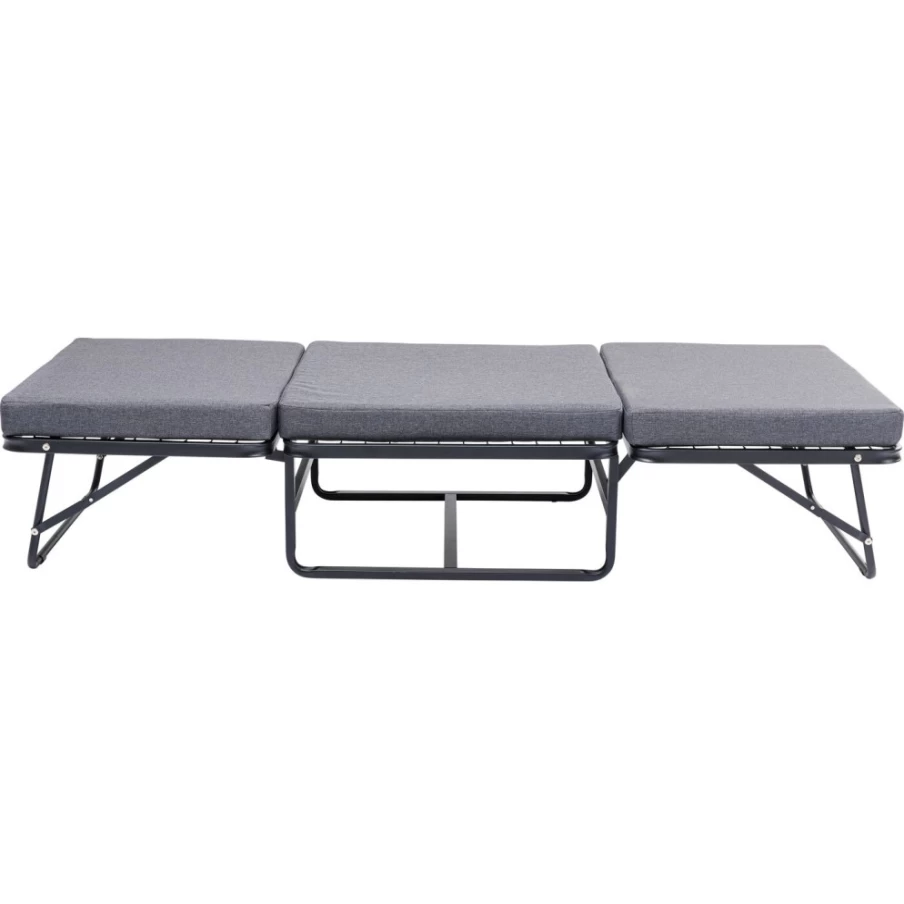 KARE Design Brenda Grey Sleeping Stool with Removable Cover - 76x76cm Modern Footrest Ottoman
