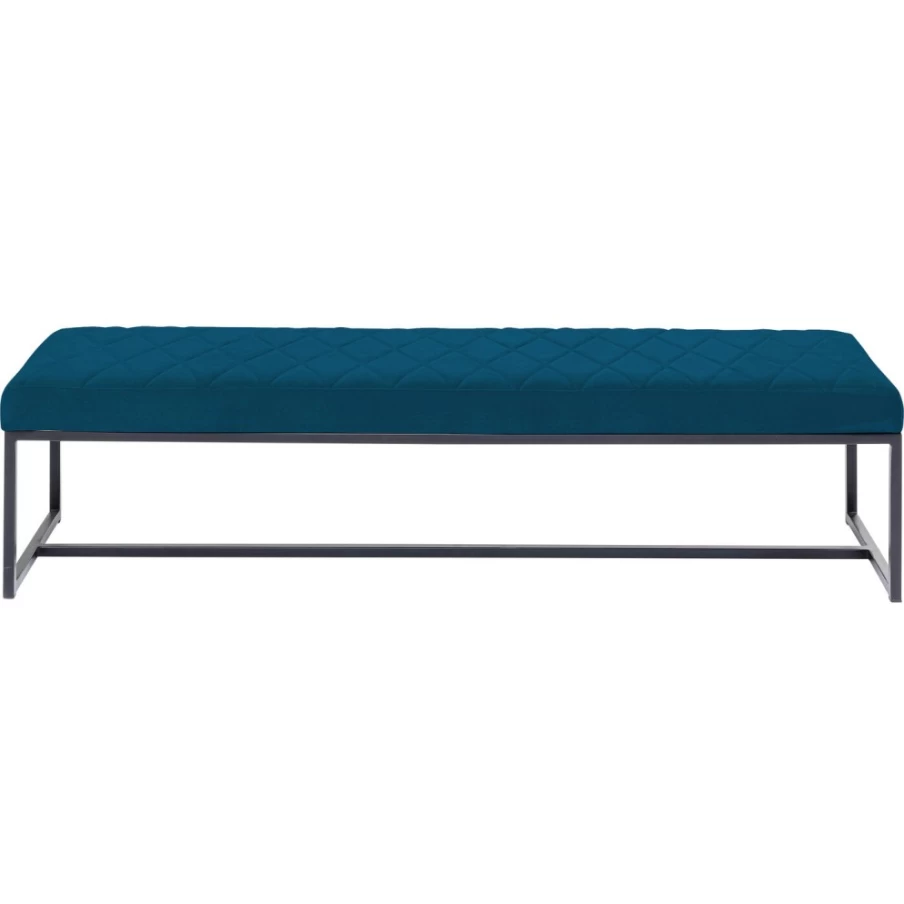 KARE Design Bench Smart 150Cm Velvet Petrol Black Modern Sofa for Living Room
