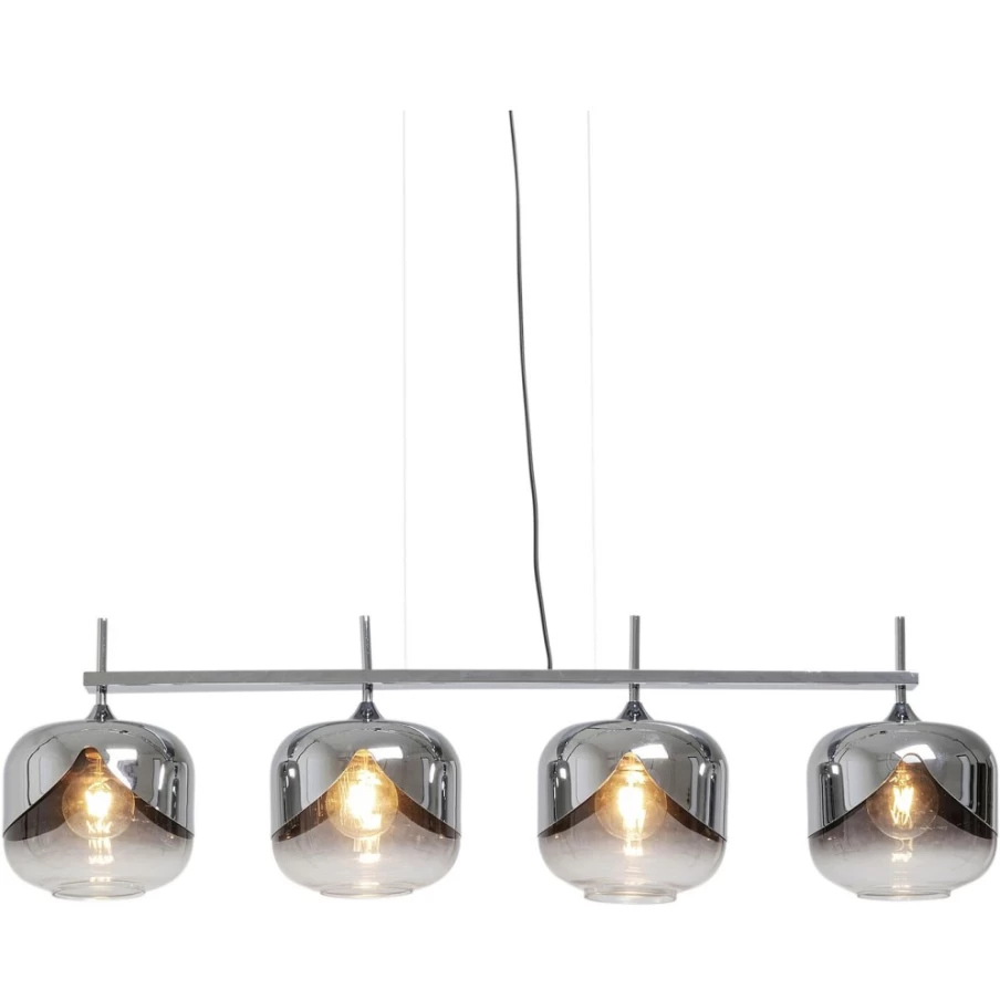 KARE Design Modern Chrome Goblet Hanging Lamp - 25cm Quattro Pendant Light for Stylish Interior Decor