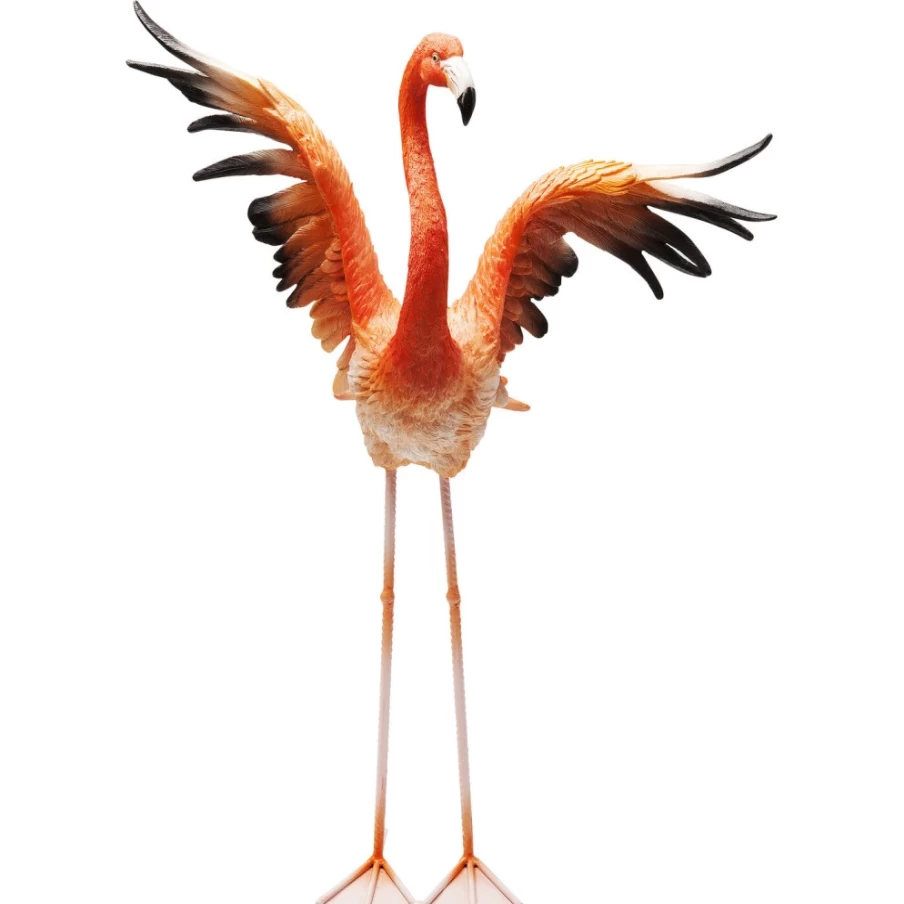 KARE Design Modern Flamingo Decor Figurine - 66cm Tall Road Fly Art Statue for Home & Garden