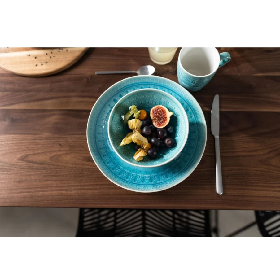 KARE Design Sicilia Blue Ceramic Plate 27cm - Handmade Decorative Dining Dish