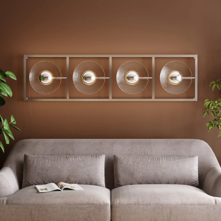 KARE Design Modern UFO Wall Lamp with 4 Lights for Contemporary Interior Lighting