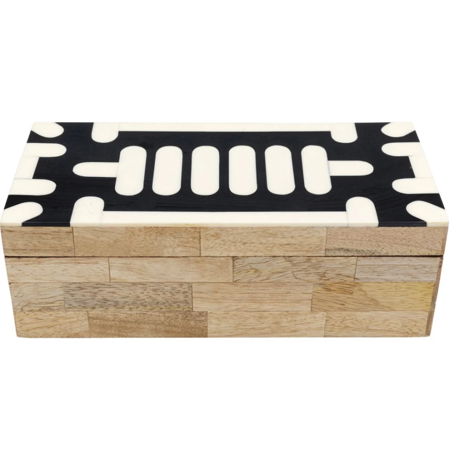 KARE Design Modern Wooden Maze Puzzle Box 23x8cm - Decorative Brain Teaser & Unique Gift Idea