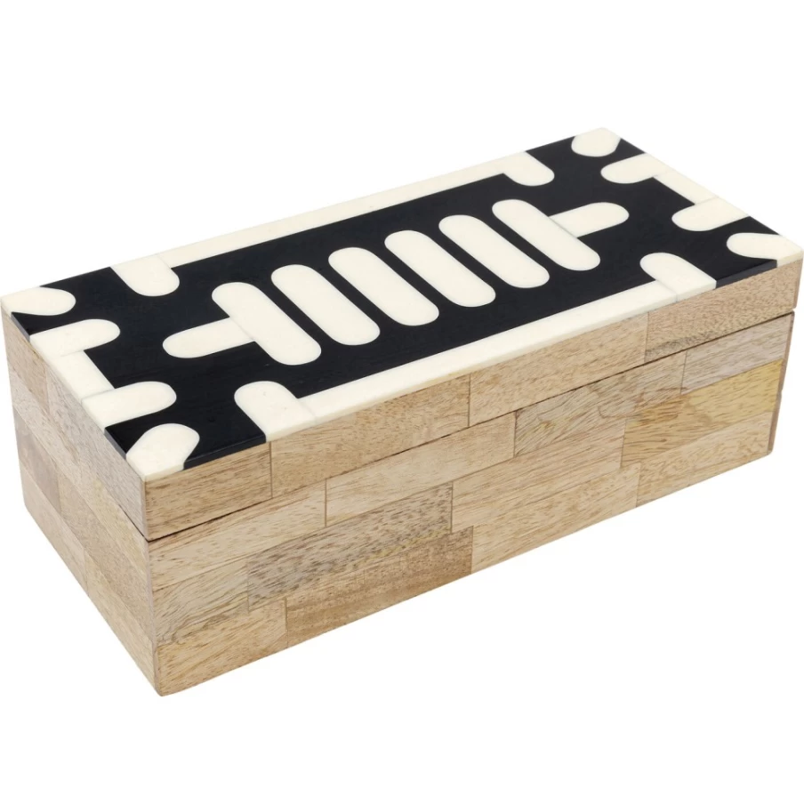 KARE Design Modern Wooden Maze Puzzle Box 23x8cm - Decorative Brain Teaser & Unique Gift Idea