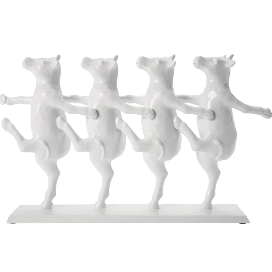 KARE Design Modern Dancing Cows Sculpture - Handmade Art Deco Figurine for Home Decor