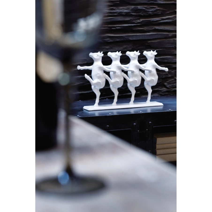 KARE Design Modern Dancing Cows Sculpture - Handmade Art Deco Figurine for Home Decor