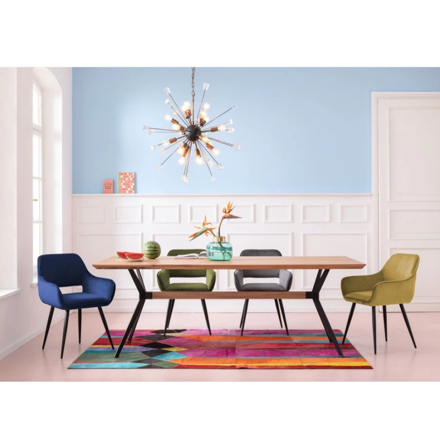 "KARE Design Modern Armchair With Armrests In San Francisco Blue – Stylish Comfort For Your Home"