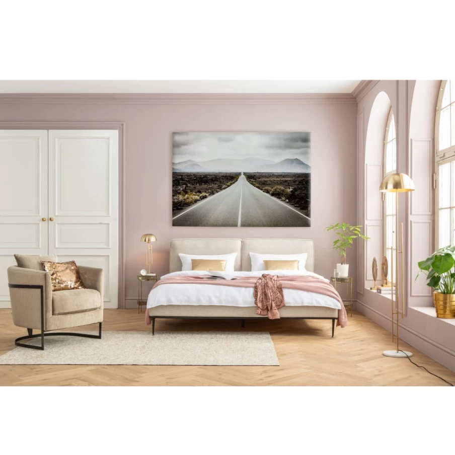 "KARE Design Modern Glass Wall Art - Endless Street Scene 180x120cm Large Framed Picture for Home Decor"