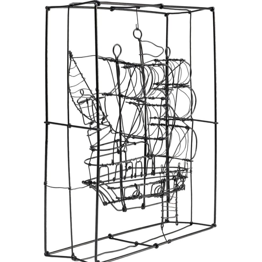 KARE Design Modern Wire Sail Boat Decoration - 28Cm Nautical Sculpture for Home & Office