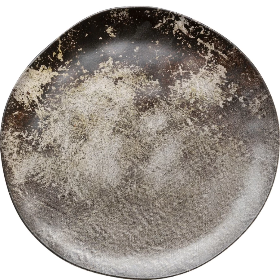 KARE Design Savannah Brown/Grey Matte Plate 20cm Modern Decorative Dining Tableware