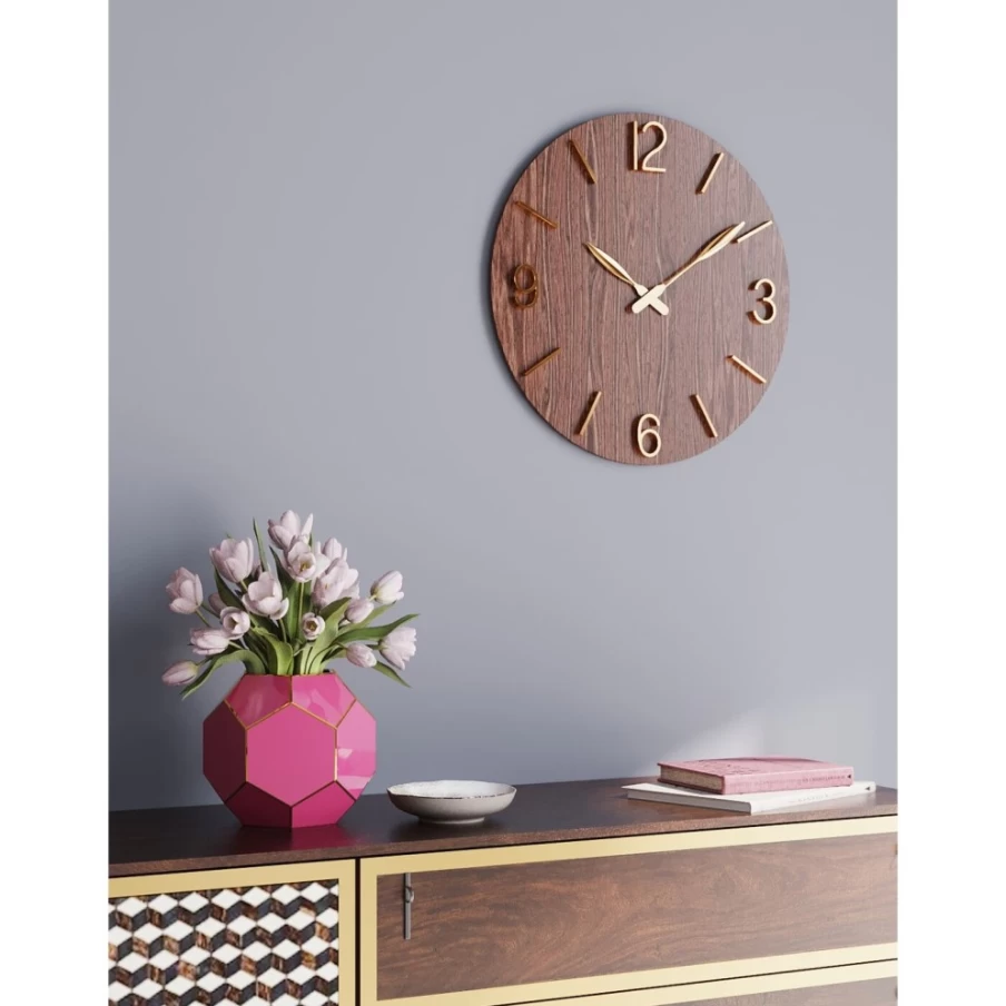 KARE Design Bruno Modern Wall Clock 50cm - Stylish Decorative Round Clock for Home & Office