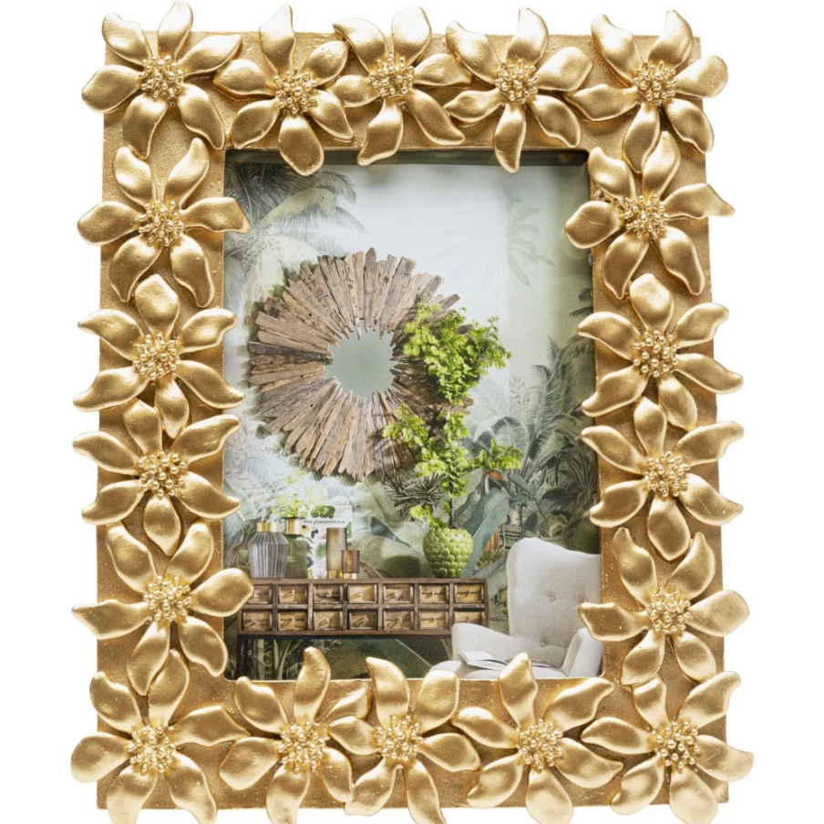 KARE Design Modern Floral Picture Frame 13x18 cm - Decorative Photo Frame for Wall or Tabletop Display