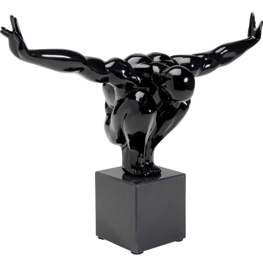 KARE Design Modern Deco Object Athlet Black Small Sculpture 43cm Home Decor