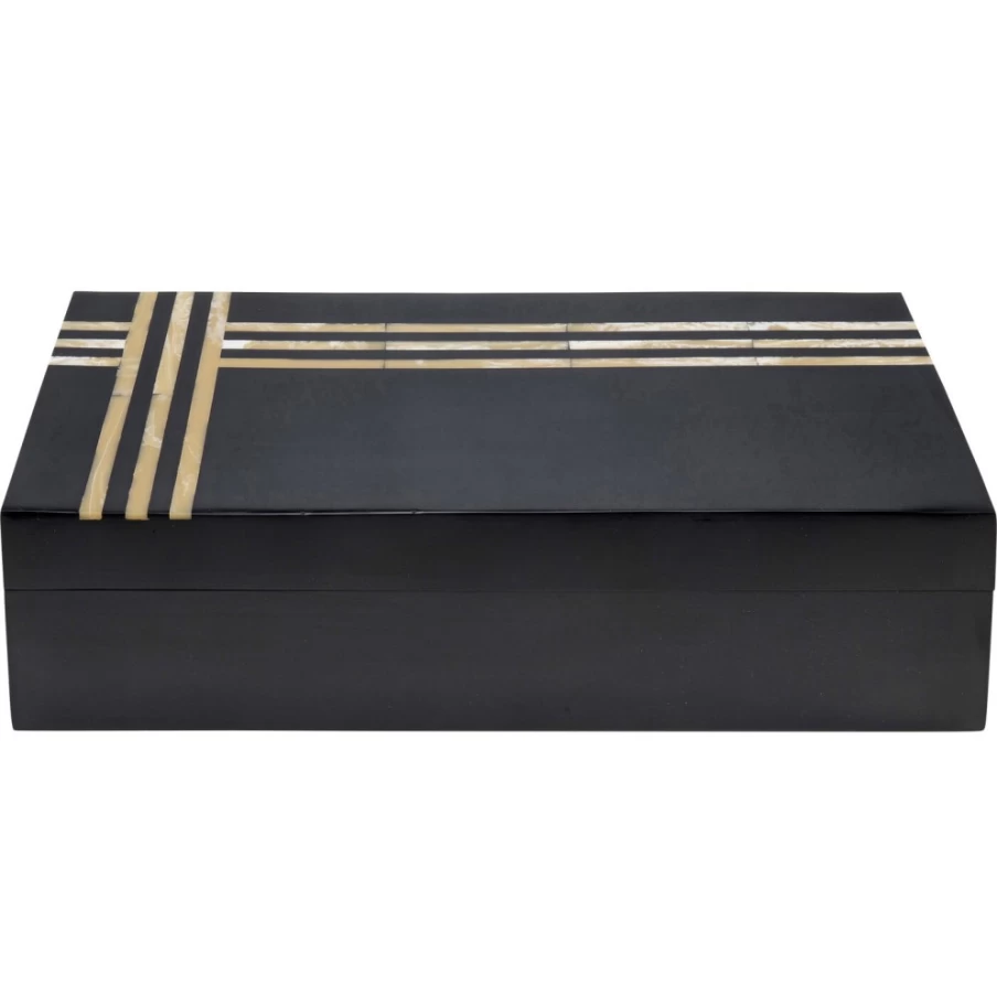 KARE Design Modern Wooden Box with Groove - 15x8 cm Decorative Storage Solution
