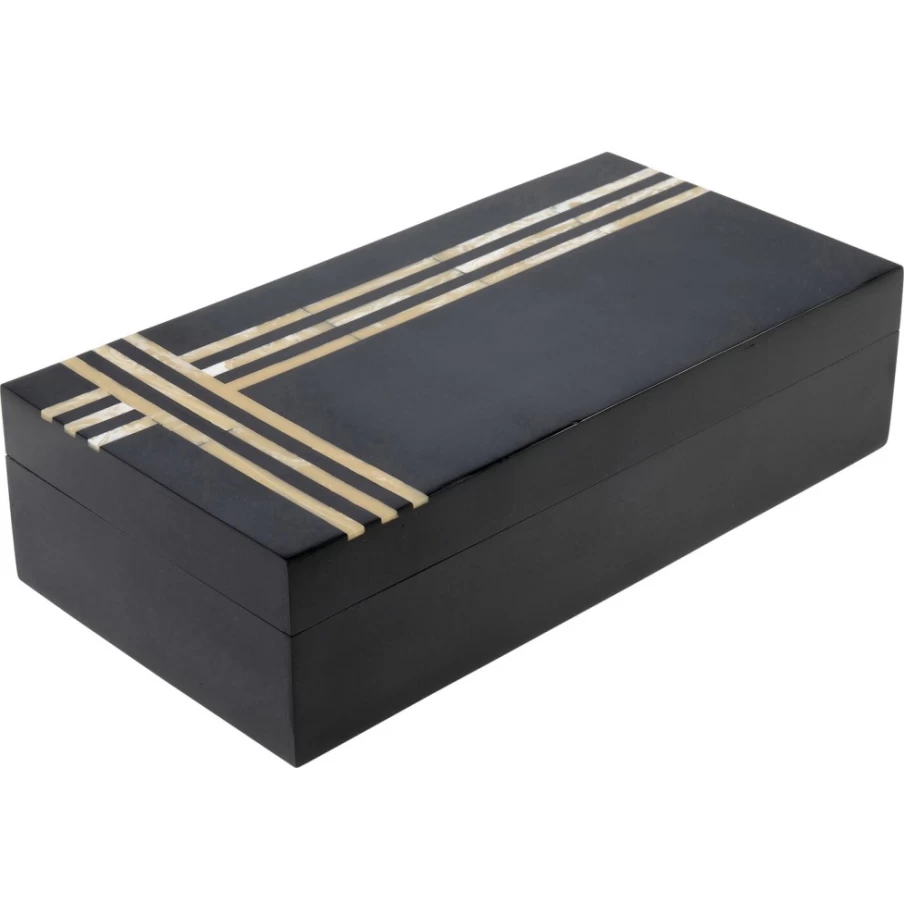 KARE Design Modern Wooden Box with Groove - 15x8 cm Decorative Storage Solution