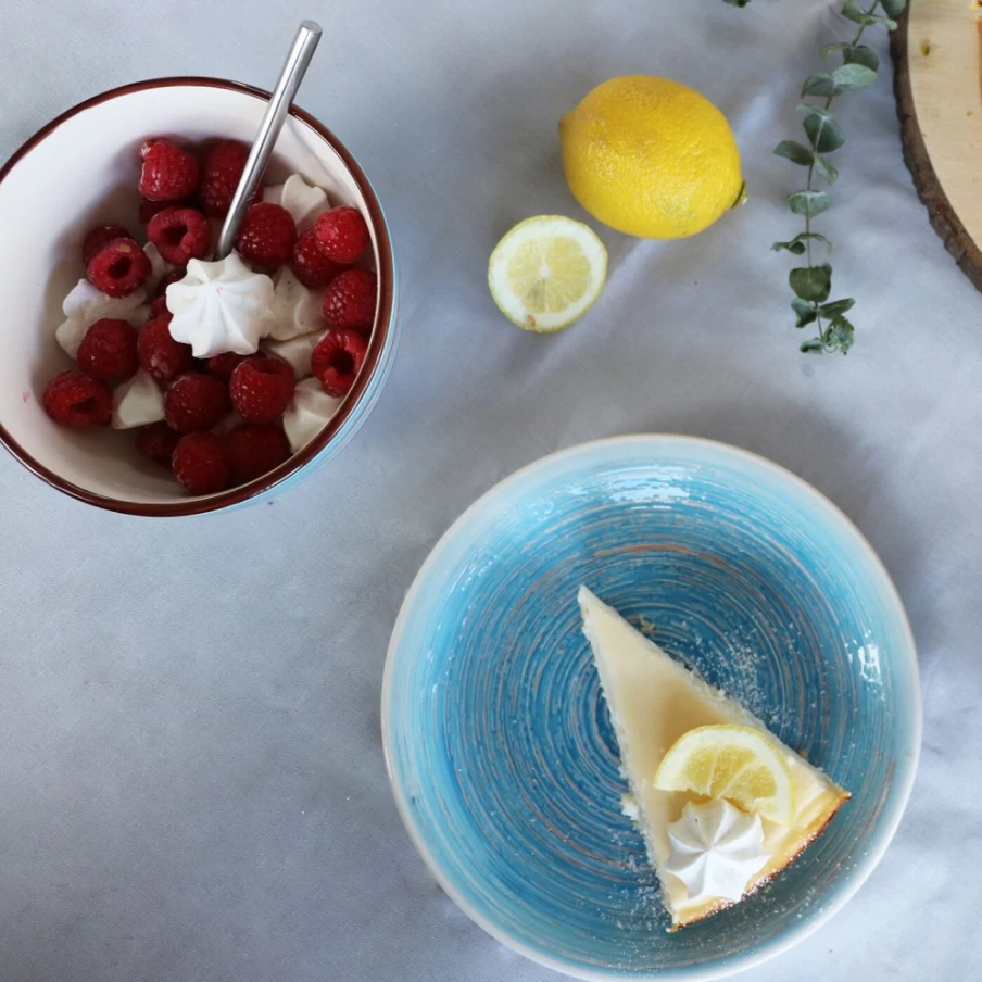 KARE Design Modern Ceramic Cereal Bowl - Blue Swirl Pattern, 14cm Diameter, Stylish Dining & Breakfast Dishware