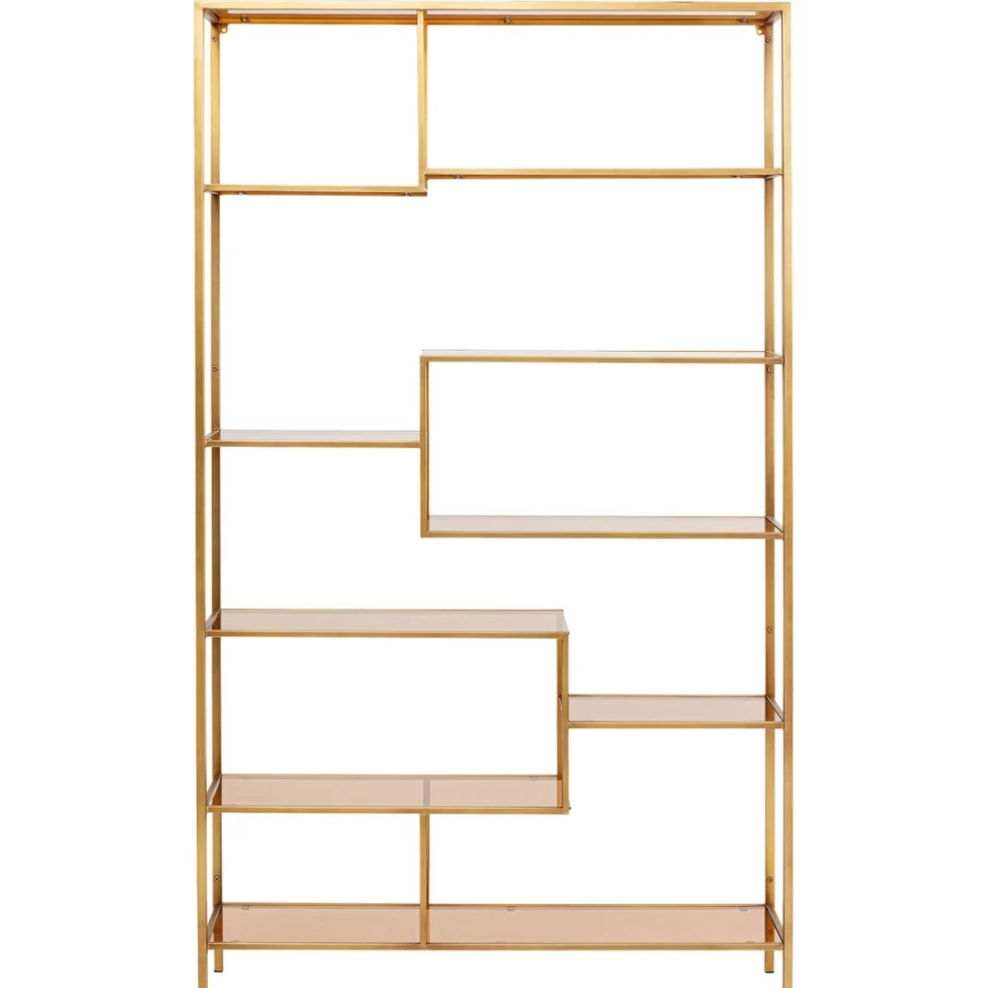 KARE Design Modern Gold Shelf Loft 115 x 195 cm - Stylish Storage Unit for Home & Office
