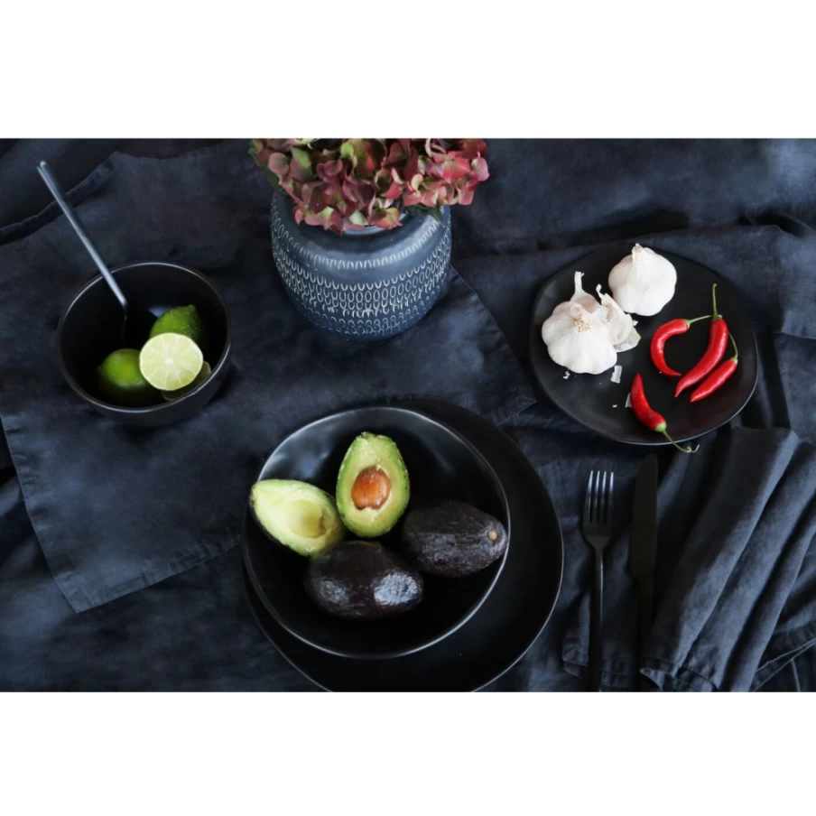 "KARE Design Organic Black Bowl - 15cm Eco-Friendly Kitchenware"