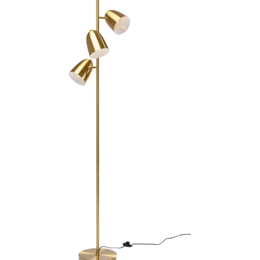 KARE Design Dr No Triples Gold Floor Lamp 160cm Modern Tall Lighting