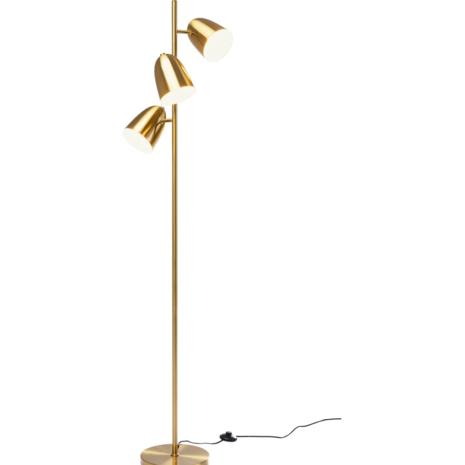 KARE Design Dr No Triples Gold Floor Lamp 160cm Modern Tall Lighting