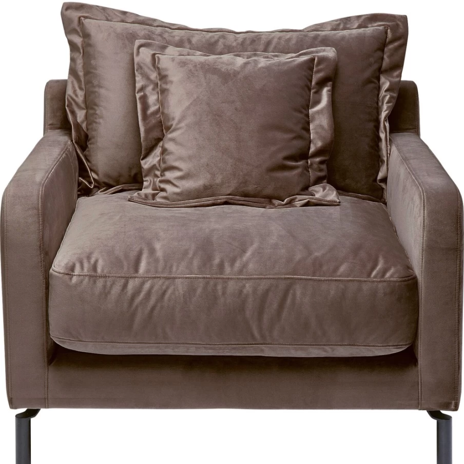 "KARE Design Modern Armchair in Taupe - Lullaby Collection Comfortable Lounge Chair"