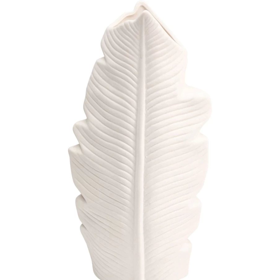 KARE Design Modern Leaf-Shaped Vase - 29cm Tall Decorative Foglia Vase for Home & Office
