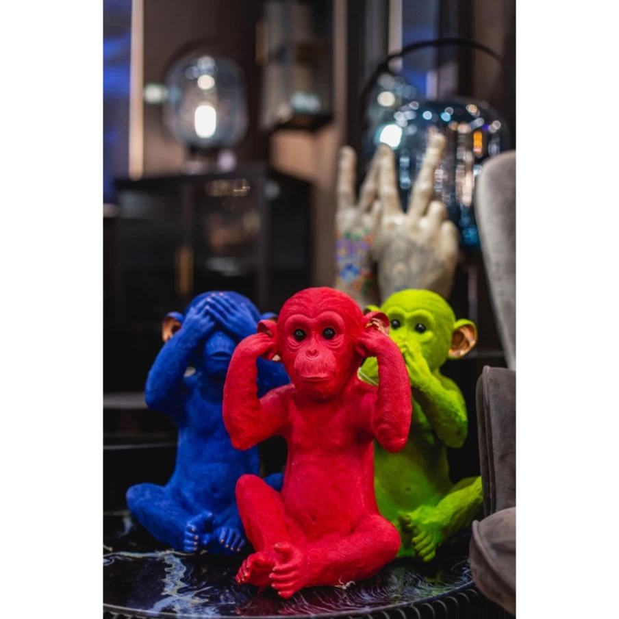 KARE Design Money Box Monkey Iwazaru Lime - Decorative Savings Bank with Vibrant Green Finish