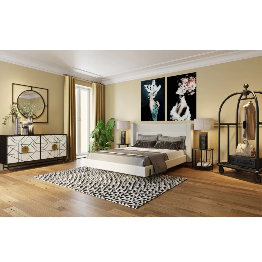 KARE Design Stanford Modern Wall Mirror with Matt Black Frame - 90cm Round Decorative Mirror for Home Decor