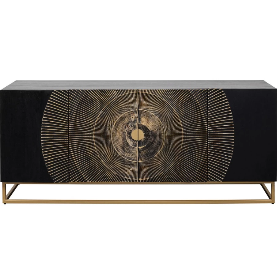 "KARE Design Madeira Dark Sideboard 177x75cm Modern Storage Cabinet"