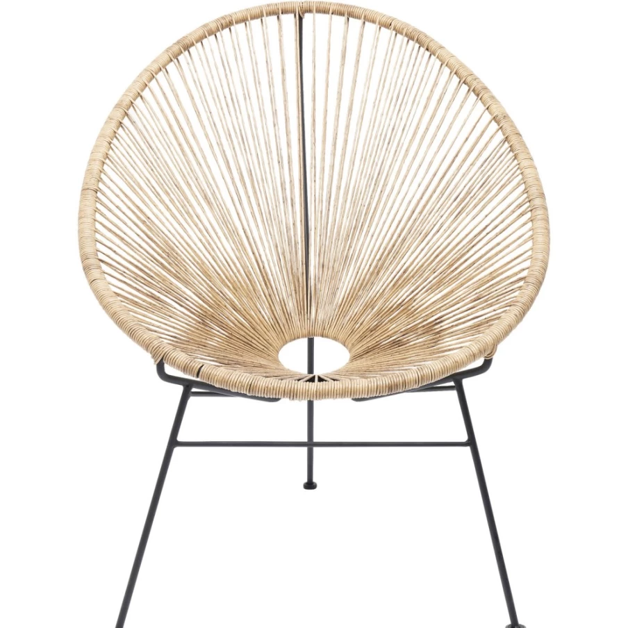"KARE Design Modern Armchair in Natural Spaghetti Style – Stylish Lounge Chair for Living Room"