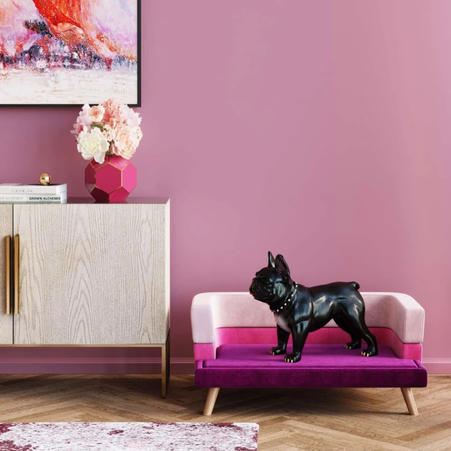 "KARE Design Luxury Princess Pink Dog Bed – Premium Pet Cushion for Small & Medium Breeds"