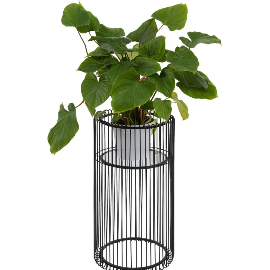 KARE Design Modern Black Metal Plant Holder - 70cm Hanging Wire Basket for Indoor Outdoor Plants