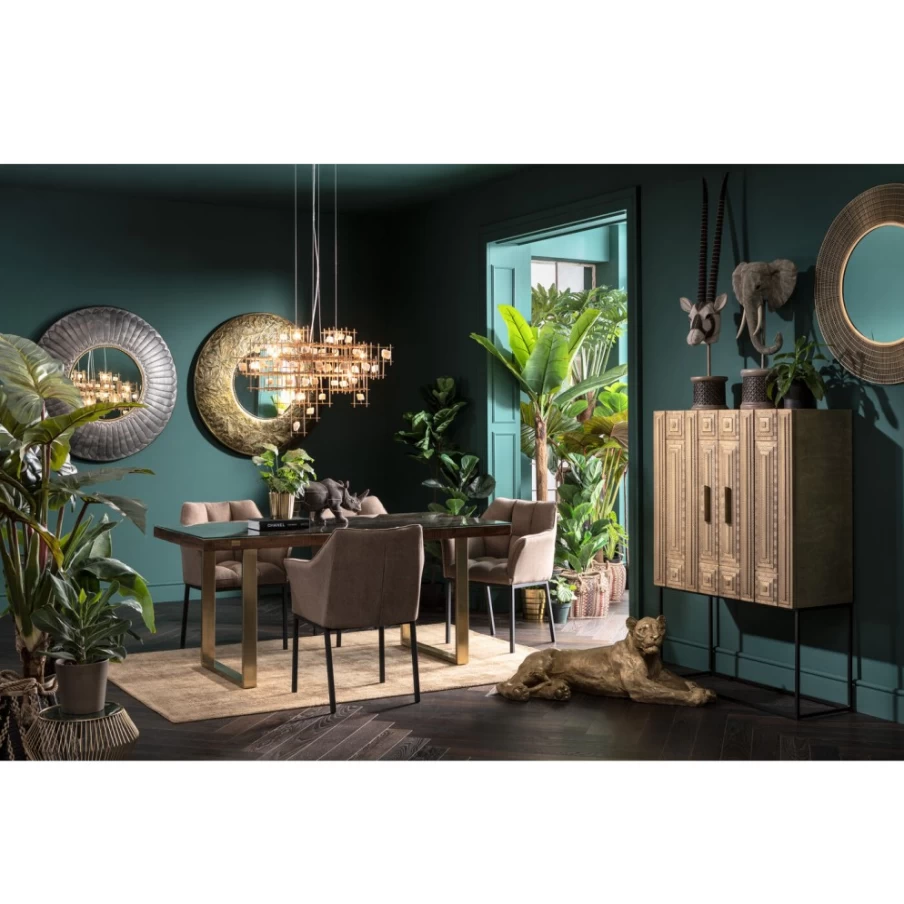 KARE Design Deco Plant Rainforest Green 160Cm Artificial Tall Indoor Tree for Home Decor