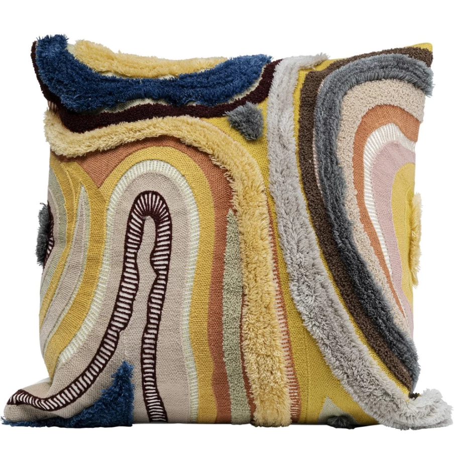 KARE Design Modern Lava Brown Decorative Cushion 45x45 cm for Home & Sofa