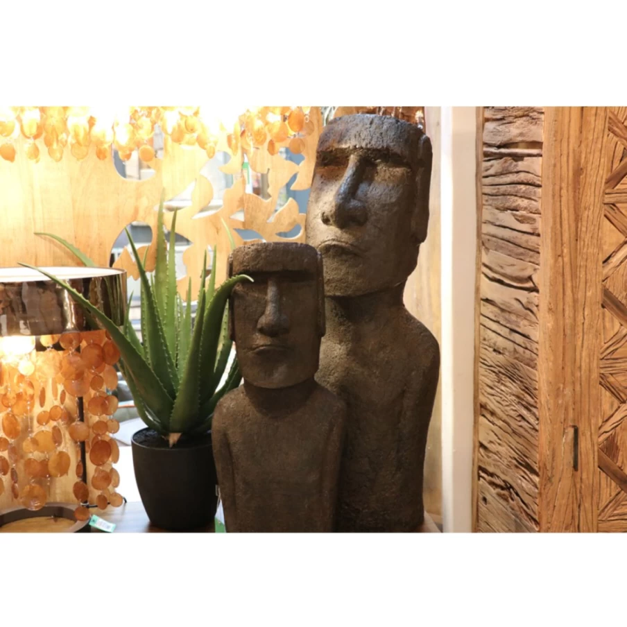 "KARE Design Modern Easter Island Statue - 80cm Tall Deco Object for Home Decor"