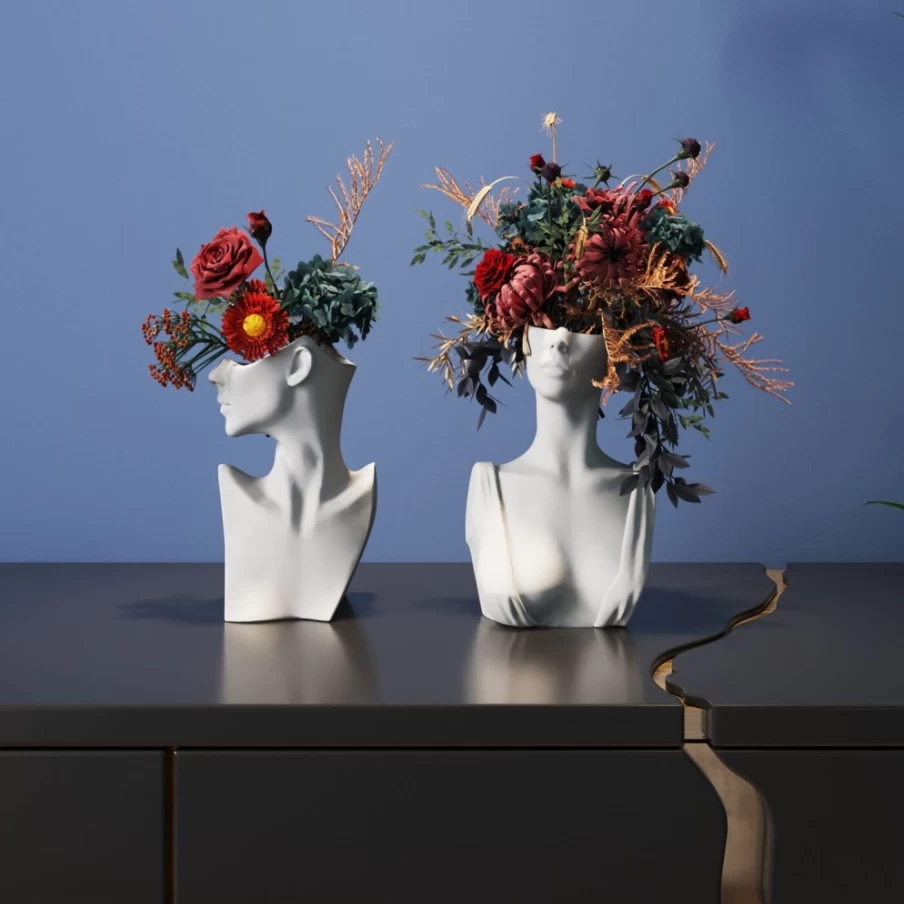 KARE Design Modern Vase - 18cm Handcrafted Body Art Ceramic Home Decor