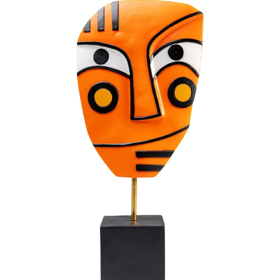 KARE Design Modern Orange Face Wall Art Deco Object 50cm Home Decor