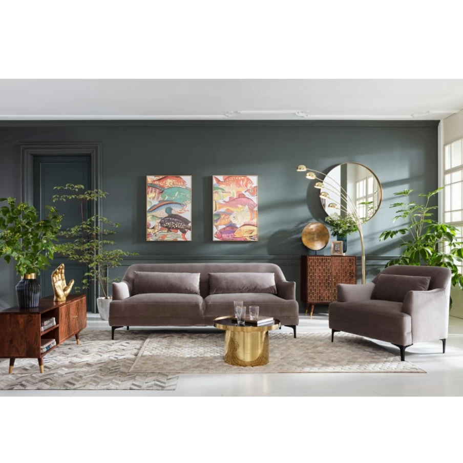 "KARE Design Modern 3-Seater Sofa in Grey | Stylish & Comfortable Living Room Furniture"