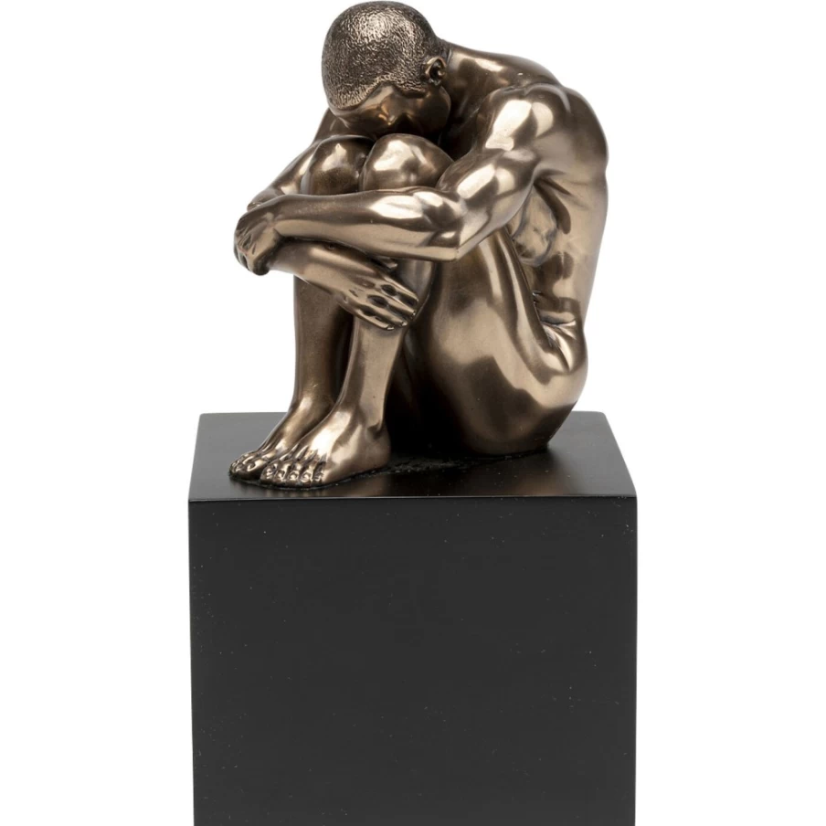 KARE Design Modern Nude Man Thinking Statue - 10cm Minimalist Sculpture for Home Decor