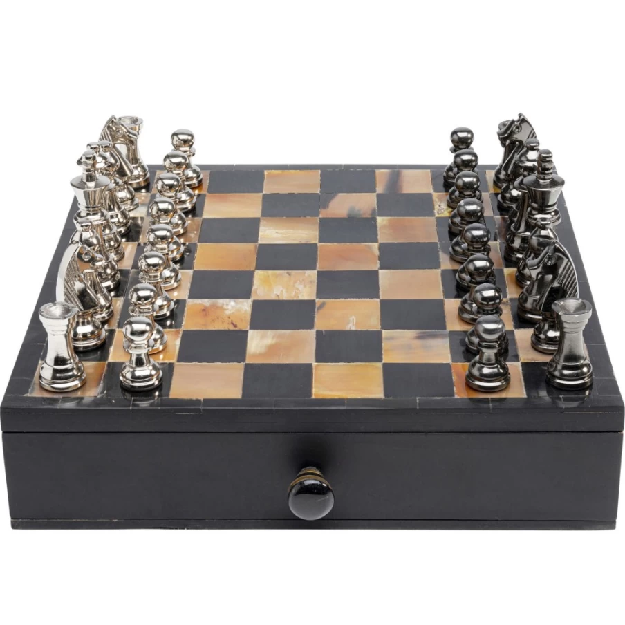 KARE Design Antique Chess Decor Object - 36x33cm Vintage Chess Board Wall Art