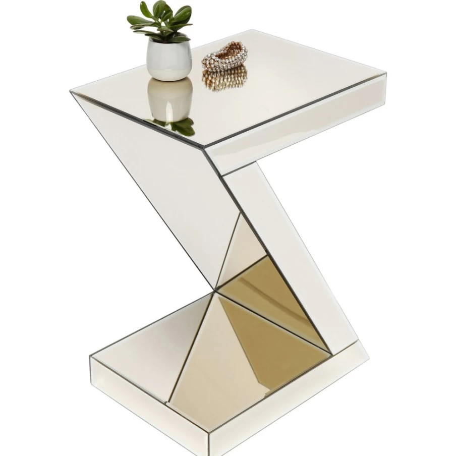 KARE Design Luxury Side Table in Champagne Gold 45x33cm Modern Accent Table