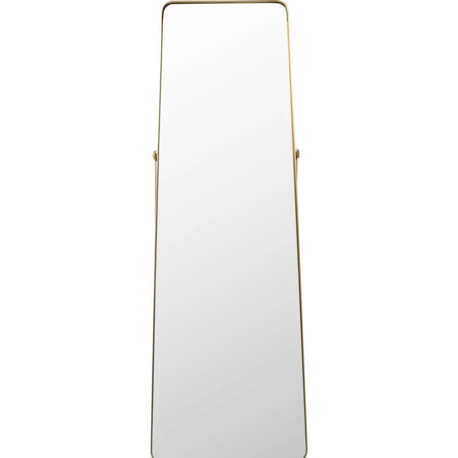 KARE Design Gold Arch Floor Mirror - 55x160cm Curved Full-Length Standing Mirror for Modern Decor