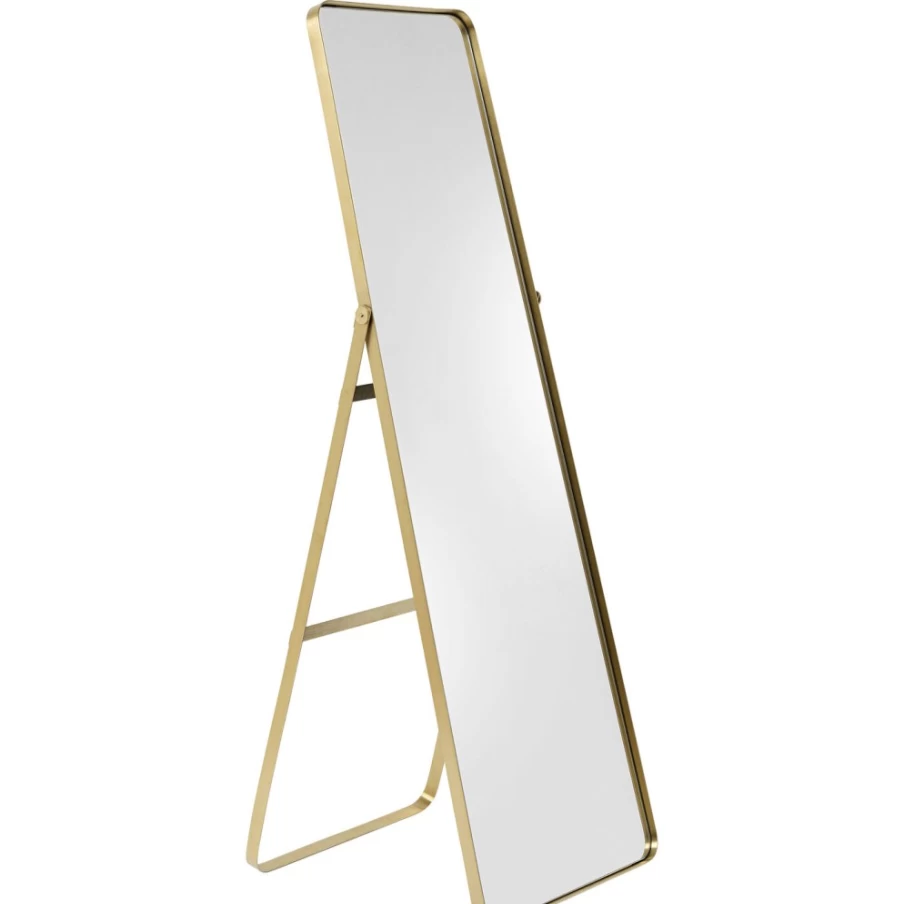 KARE Design Gold Arch Floor Mirror - 55x160cm Curved Full-Length Standing Mirror for Modern Decor