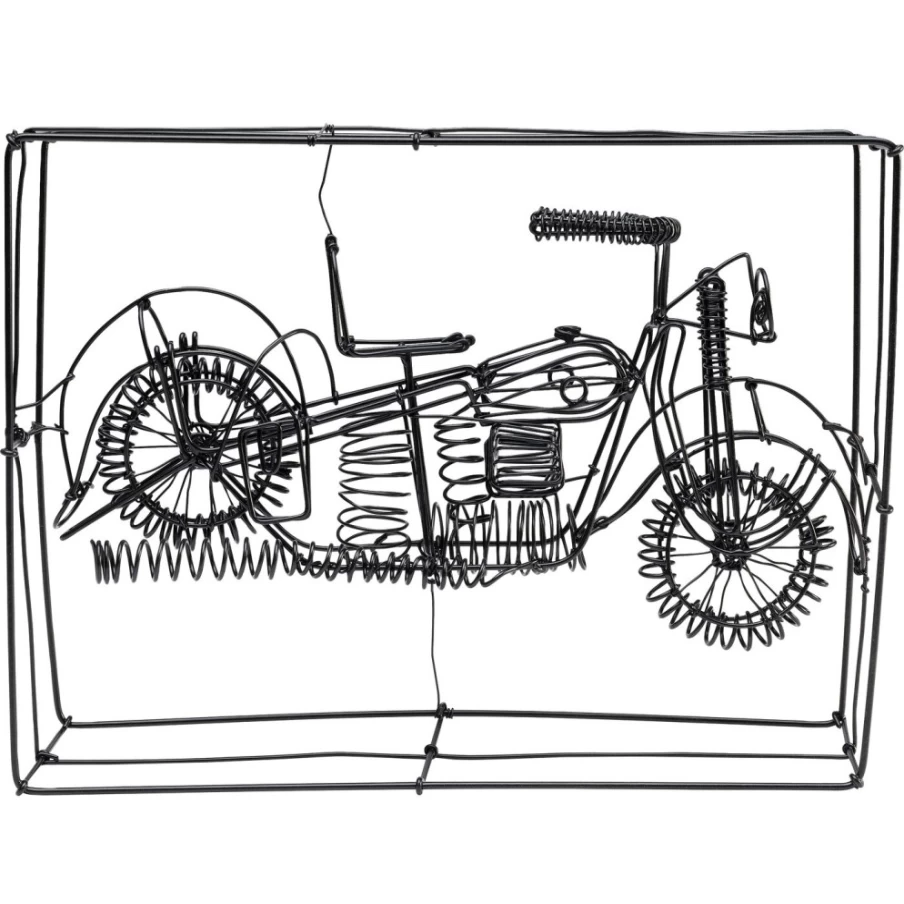 KARE Design Vintage Harley-Davidson Motorcycle Wire Sculpture Wall Decor 32cm