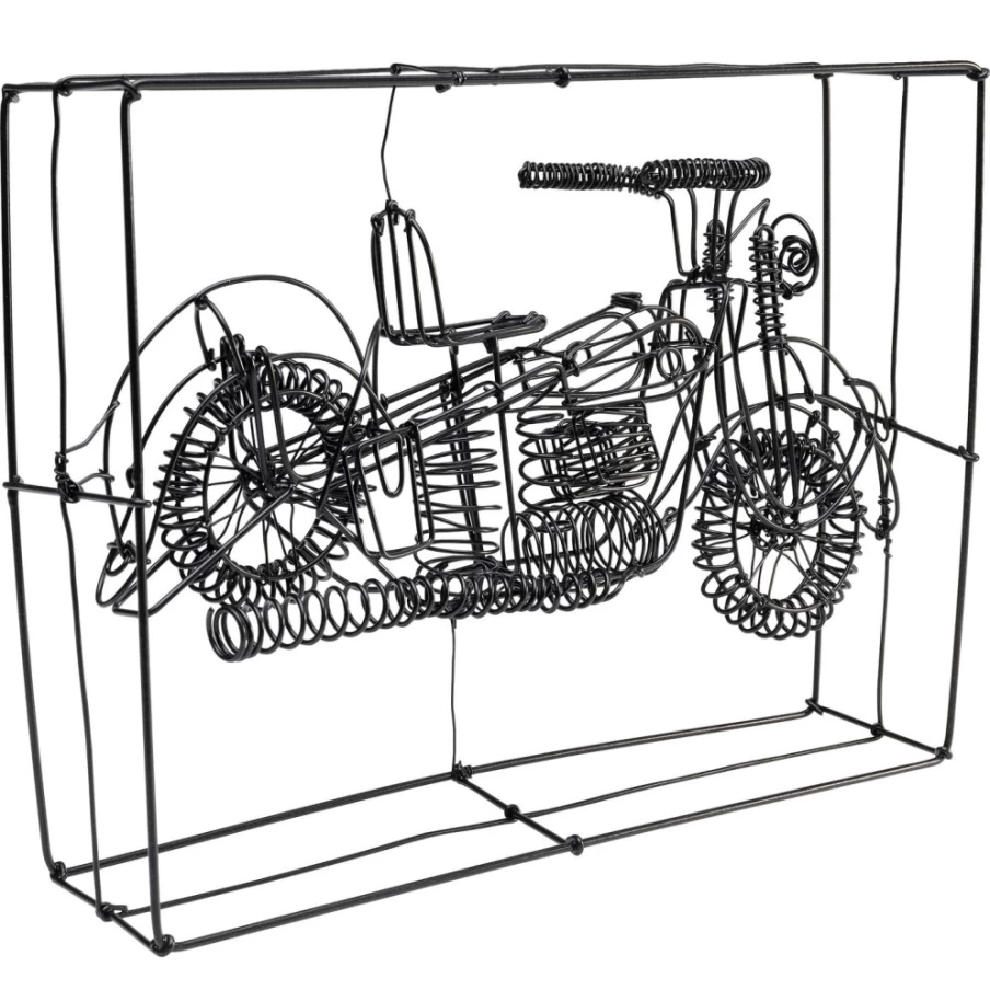KARE Design Vintage Harley-Davidson Motorcycle Wire Sculpture Wall Decor 32cm