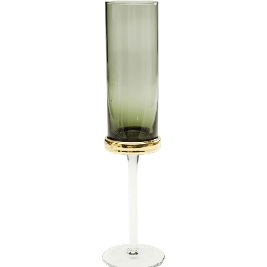 KARE Design Modern Champagne Glass with Smoke Effect - Elegant Innocent Smoke Tumbler for Cocktails & Drinks