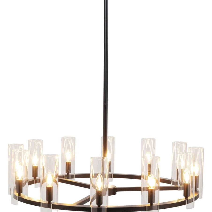 KARE Design Modern Crown Pendant Lamp - 99cm Elegant Candelabra Chandelier for Dining Room Lighting
