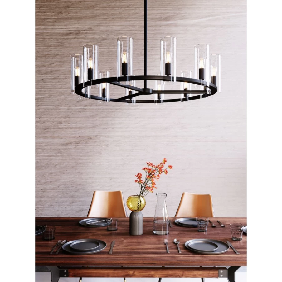 KARE Design Modern Crown Pendant Lamp - 99cm Elegant Candelabra Chandelier for Dining Room Lighting