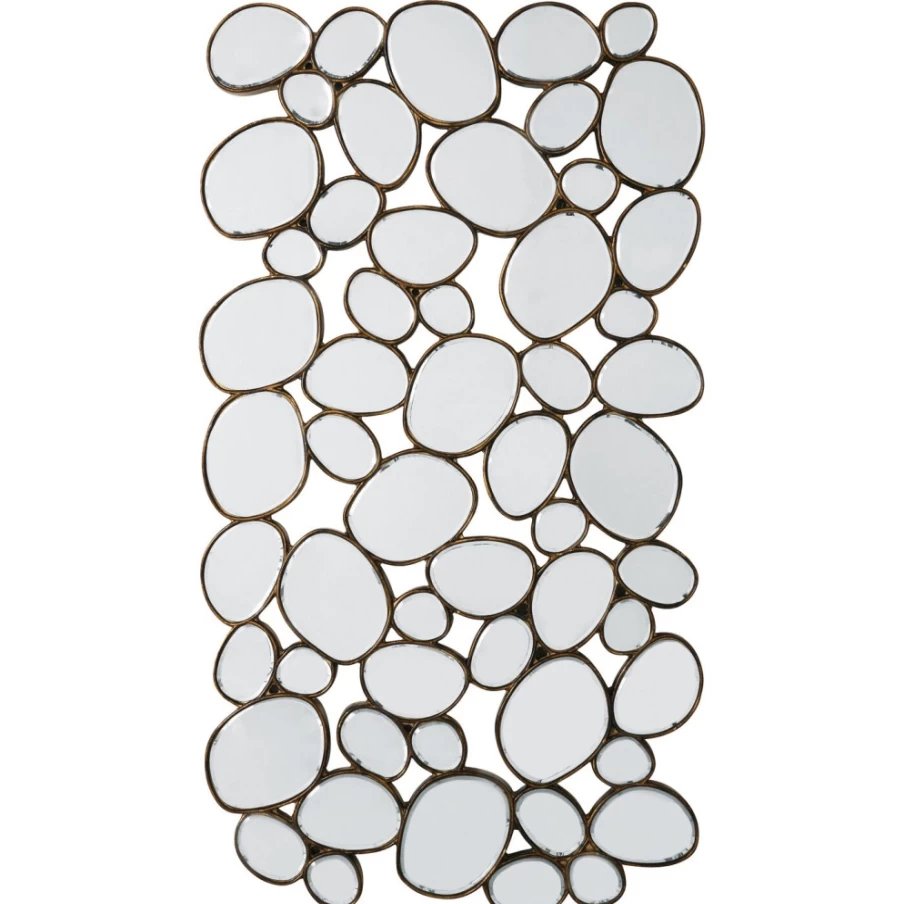 "KARE Design Modern Wall Mirror with Copper Frame – Water Drops Pattern 135x78 cm"